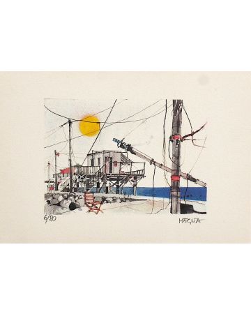  "Fishing Scales in Fiumicino 
" by Giuseppe Megna - Contemporary Artwork