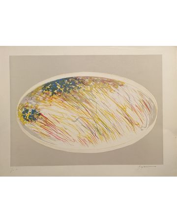 Still Life is an original mixed colored serigraph realized by Danilo Bergamo in the second half of the XX century, in 1970s.