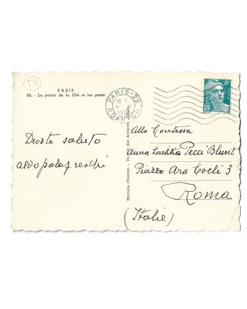 Autograph Postcard by Aldo Palazzeschi - Manuscript