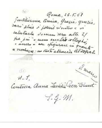 Aldo Palazzeschi - Greeting Card - Manuscripts