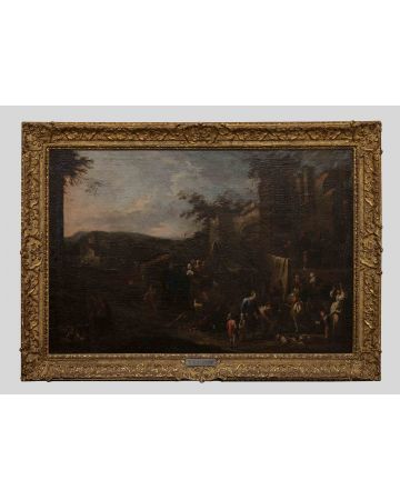 Market Scene - Pietro Domenico Olivero - Modern Art