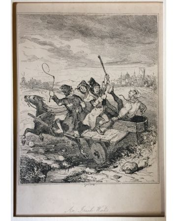 Phiz, An Irish Wake, Browne Hablot Knight, Phiz, Charles Dickens, DSatire, Illustration, London, Bristol,  George Cruikshank,  John Leech,  David Copperfield, Pickwick, Dombey and his son, Martin Chuzzlewit, Irish Wake,