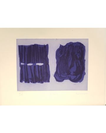 Pietro Consagra, Milano, Colored Etching, 1972, Abstract Art, Contemporary art.