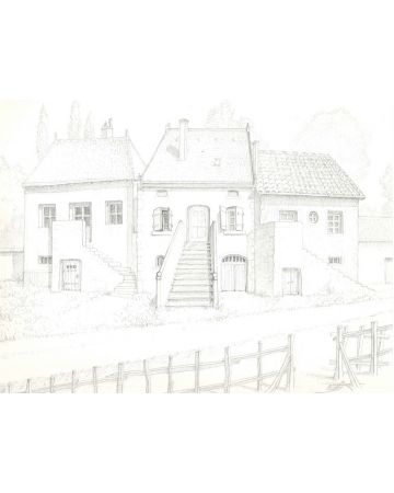 André Roland Brudieux - Château-Guillaume - Modern Artwork