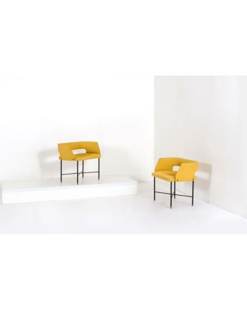 Vintage Pair of Seats by Gigi Radice and Enrico Meroni - Italy 1950s