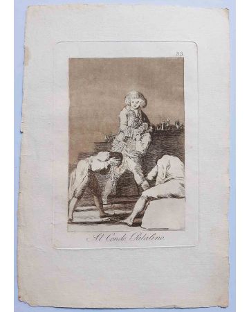 Al conde Palatino from "Los Caprichos"