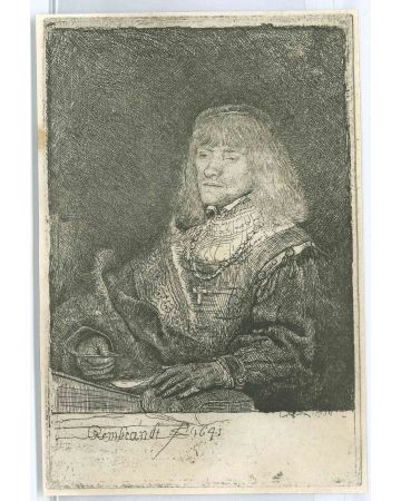 Man at Desk, Wearing Cross and Chain