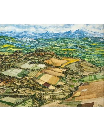 Paesaggio Maremmano con Vista sul Monte Amiata 