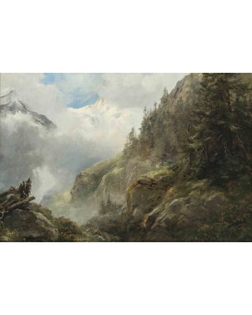Cloudy Mountain Landscape