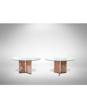 Vintage Pair of Marble  Coffee Table 