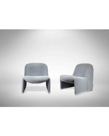 Pair of Alky Armchairs by Giancarlo Piretti for Castelli
