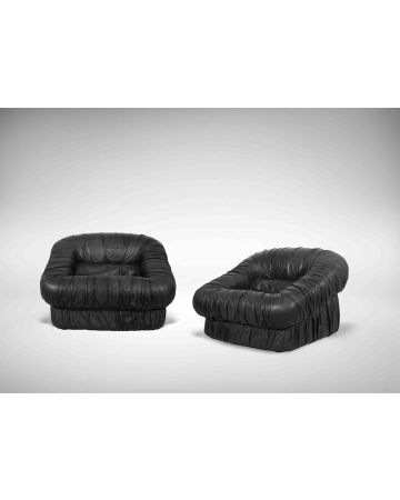 Jonathan De Pas , Donato D’Urbino and Paolo Lomazz  - Pair of Armchairs "Piumino" - Design Furniture 