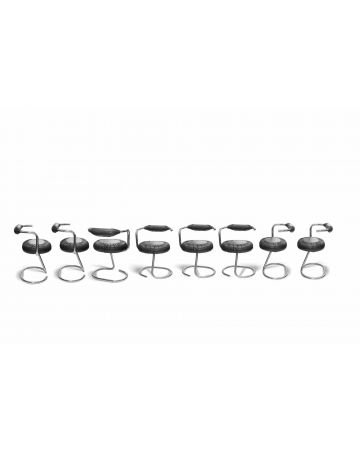 Set of 8 Black Cobra Chairs
