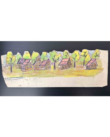Anonymous - Colourful Cottage - Modern Artwork 