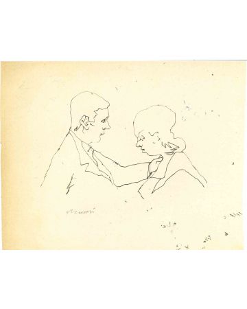 Mino Maccari - Conversation - Modern Artwork 