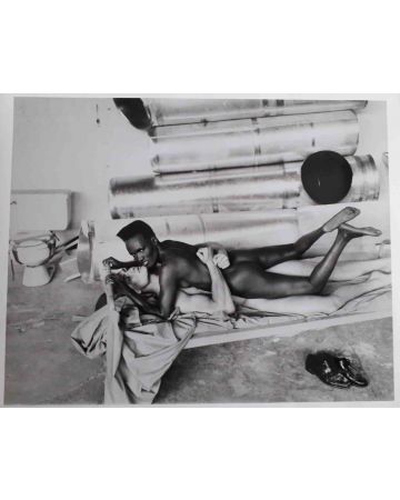 Helmut Newton  - Grace Jones for Playboy - Vintage Photograph 