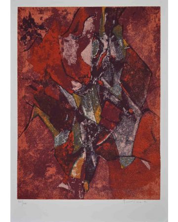 Red Abstract Composition