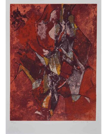 Red Abstract Composition