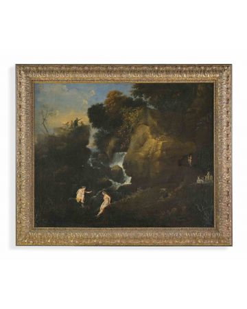Anonymous - Landscape with Nudes and Waterfalls - Old Masters 