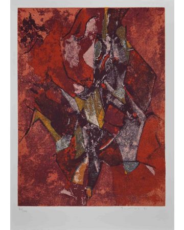 Red Abstract Composition