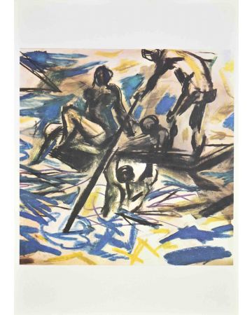 Renato Guttuso - Children’s Bath on Lake Lugano – Contemporary Artwork 