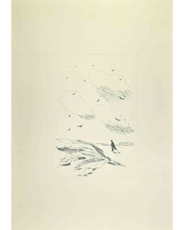 Filippo De Pisis - Man in the Wind - Modern Artwork 