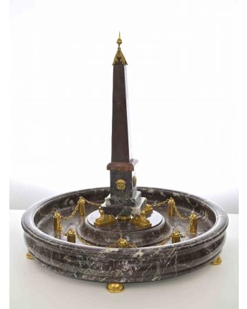 Italian Ormolu-Mounted Obelisk in Various Marbles