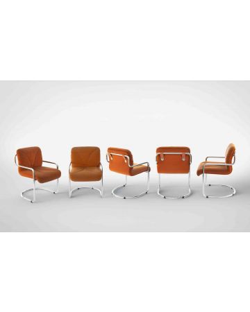 Set of 5 Chairs  by Guido Faleschini for I4Mariani Italia, 1970s