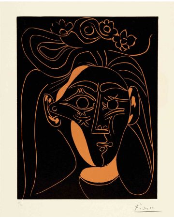 Pablo Picasso - Jacqueline au chapeau à Fleurs. I - Contemporary Artwork
