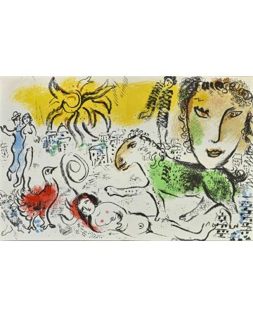 Marc Chagall - Homecoming (The Green Horse) – Contemporary Artwork 