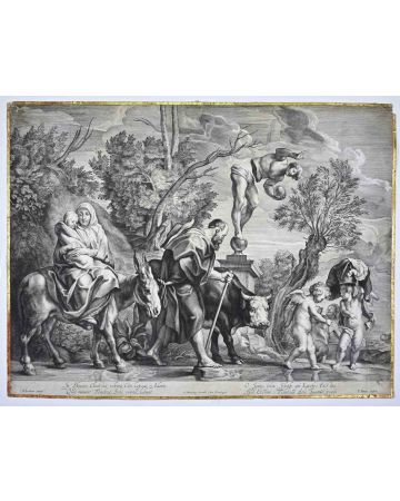 Paolus Pontius - The Holy Family with Putti and the Fall of Adonis (also known as Allegory of the Flight into Egypt) – Old Masters 