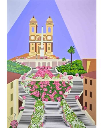 Franco Costa - Trinità dé Monti (Rome) – Contemporary Artwork 