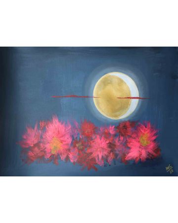 Anna Maria Caboni - Night Flower - Contemporary Artwork 