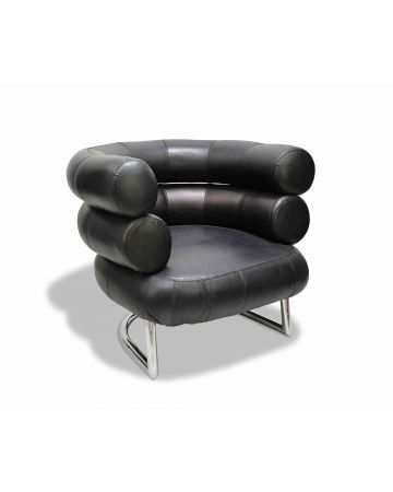 Eileen Gray - Bibendum Black Leather Chair - Design Furniture 