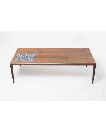 Severin Hansen - Vintage Rosewood and Ceramic Table by Johannes Andersen for C.F.C. Silkeborg – Design furniture