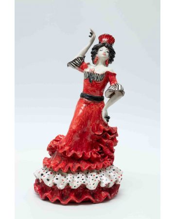 Unknown - Vintage Ceramic Sculpture of Flamenco Dancer, Italy Bottega dell'Arte, 1960s ca. – Decorative Object 