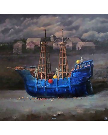Juan Rodrigo - Blue Vessel of Dreams – Contemporary Artwork 