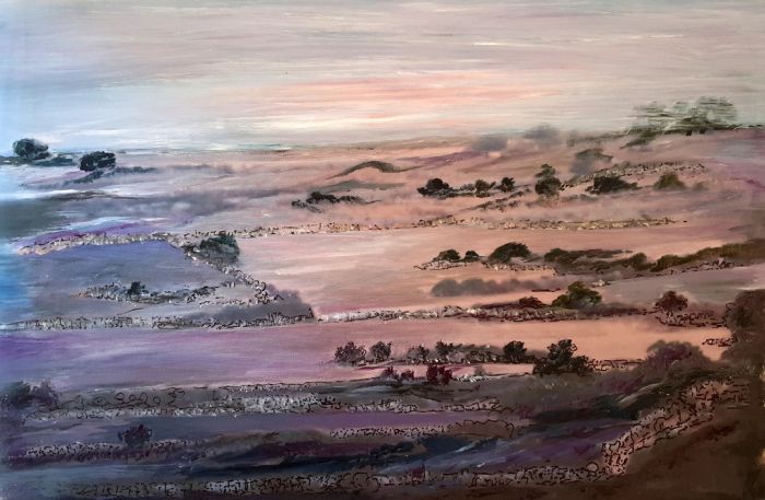 Sunrise over Iblei Mountains by Laura D'Andrea - Contemporary Artwork