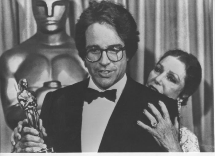 Portrait of Warren Beatty Winning the Academy Awards for "Reds"