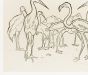 Storks And Flamingos by Raymond Brudieux  - Modern Artwork