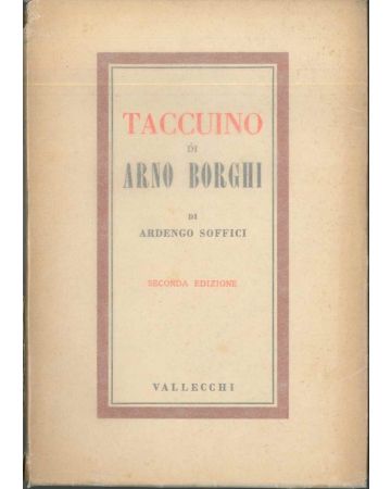 Ardengo Soffici, Taccuino di Arno Borghi, Florence, Vallecchi, Futurism, Futurist Rare Books, Rare Books