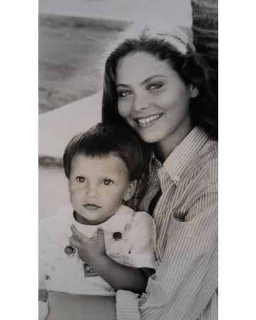 The Italian Actress Ornella Muti with her son