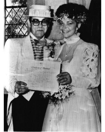 Elton John Certificate of Marriage 1984
