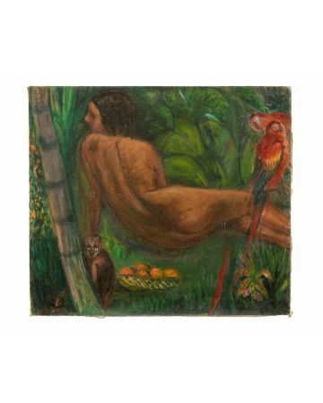 Nude with Tropical Animals