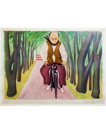 Cyclist by Giuseppe Viviani - Modern Artwork