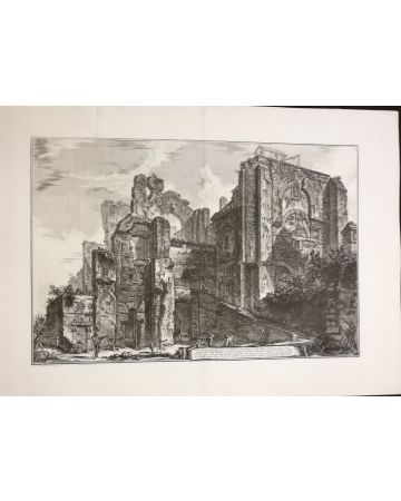 G.B.Piranesi,   Ancient Baths in Albano called Cello Majo, Etching, 1764.