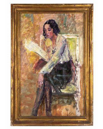 Portrait of Woman While Reading