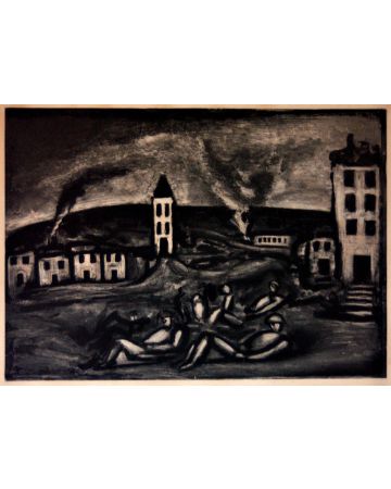 Mon Doux Pays,Ou' Etes-Vous?, georges rouault, etching, black and white, art for sale, art, buy art online, prints, lithograph, online, artworks, artwork, etchings, etching, multiples, artists artwork, purchase artwork, original artworks, buy artwork, aff