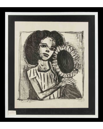 Woman with Sunflower - SOLD