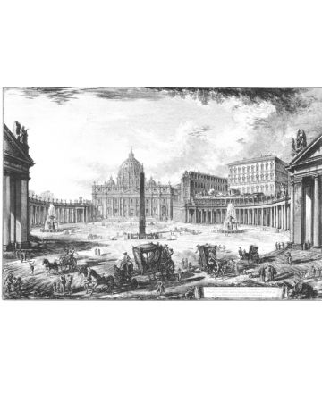 Veduta Della Gran Piazza e Basilica Di S. Pietro - SOLD